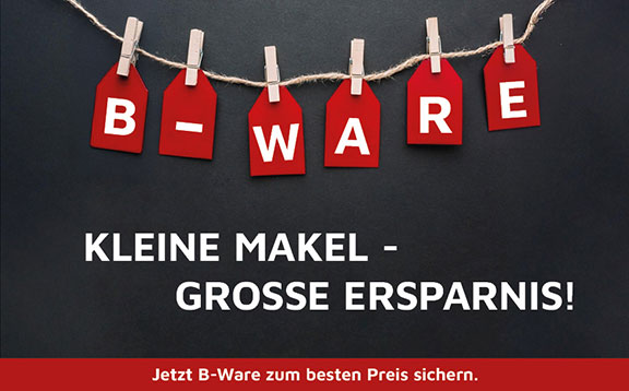 B-Ware Schriftzug